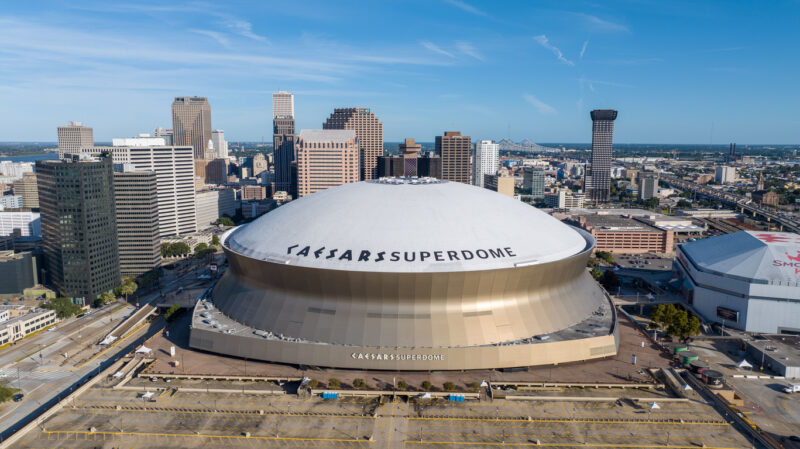 Aerial View of Caesars Superdome