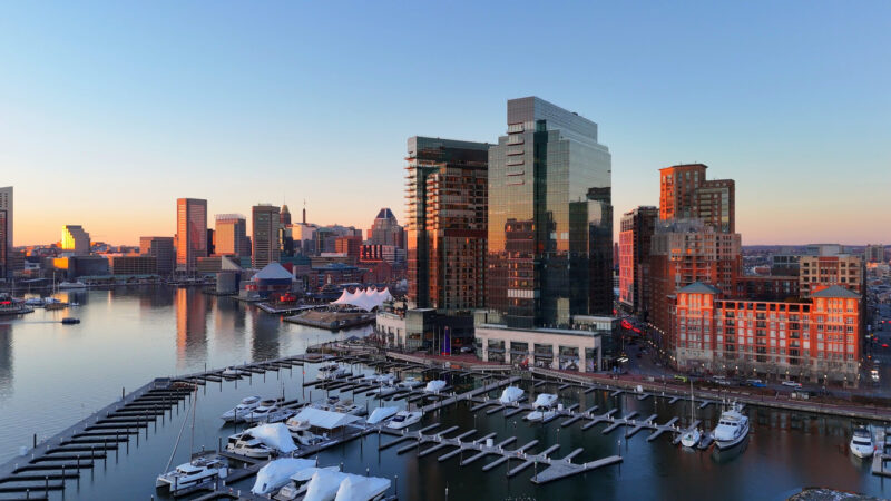 The Baltimore harbor
